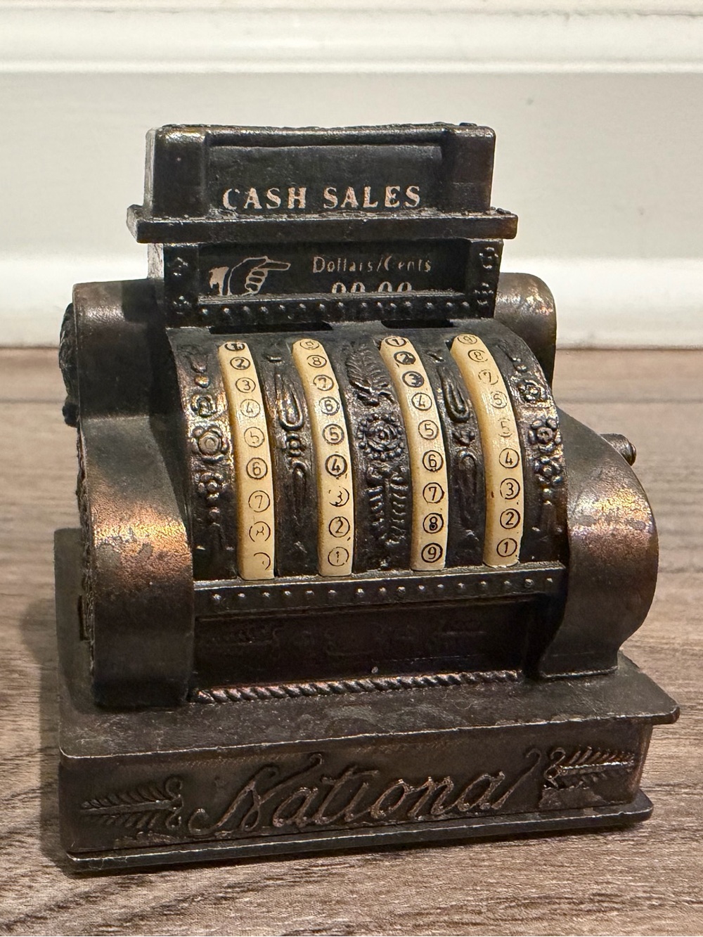 2" VINTAGE DIE-CAST MINIATURE Antique Cash Register Pencil Sharpener